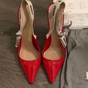 Dior Vibrant Red Patent Leather Heels